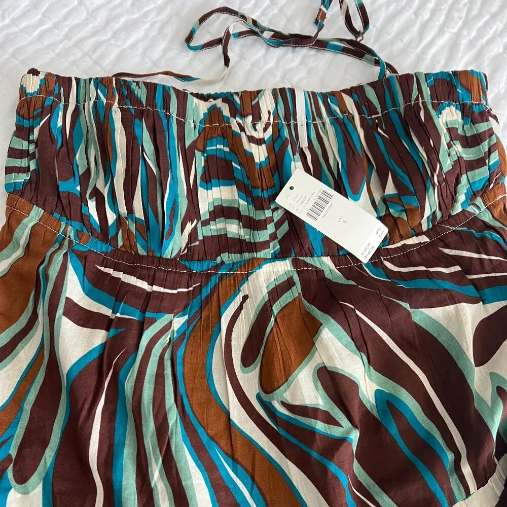 NWT Anthropologie Strapless Tiered Cotton Midi Dress - Picture 5 of 6